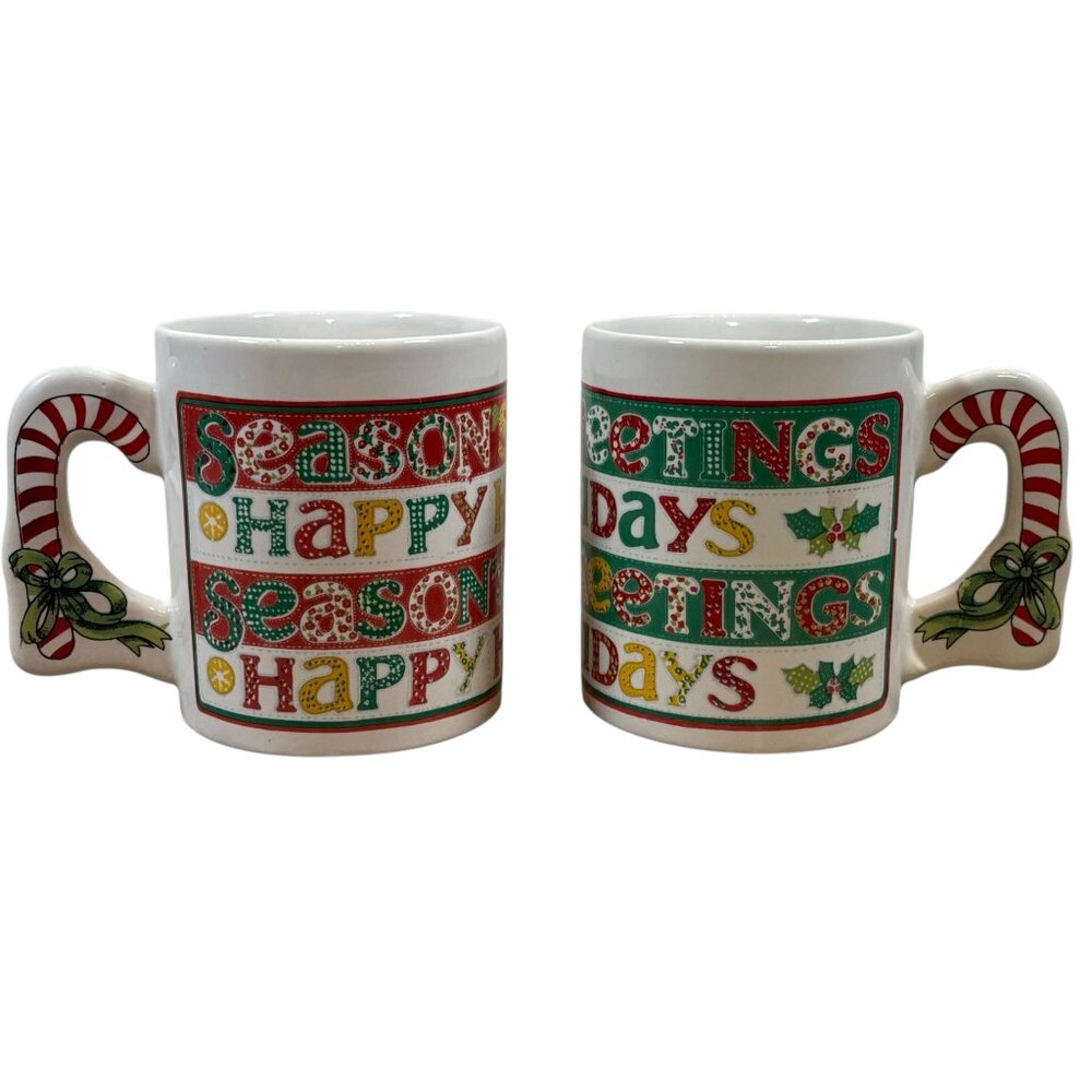 Vintage Christmas Mug Set